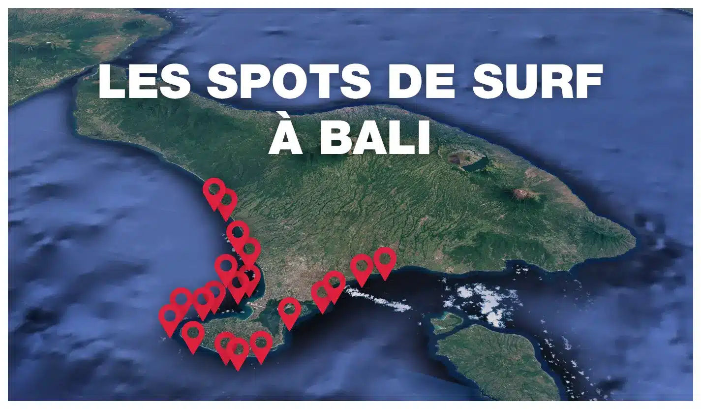 Tous les spots de surf à Bali